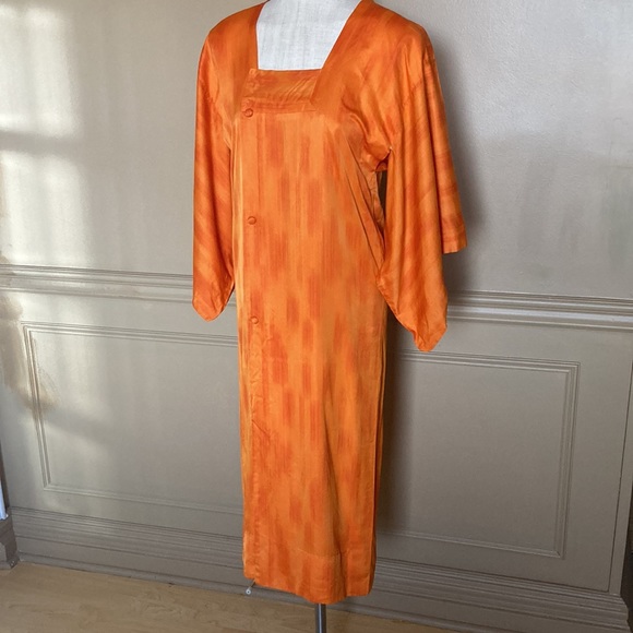 Burnt orange homemade kimono snap dress - Picture 5 of 11